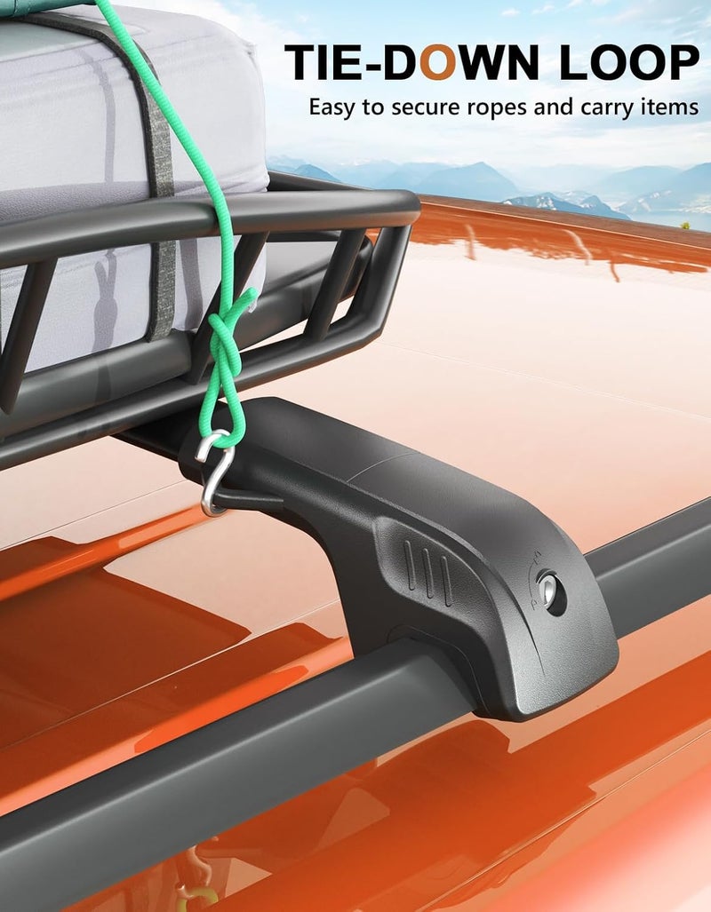 wonderdriver 300lbs Lockable Roof Rack Cross Bars Compatible with Jeep Patriot 2007-2017,Heavy Duty Aluminum Roof Rails Crossbars Cargo Canoe Black Rooftop Cargo. - Image 5